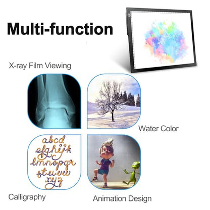 Rechargeable Drawing Board, Light Box Trace Pad Copy Table for Kids Gifts - color: BLACK, size: 10 x 15 inches