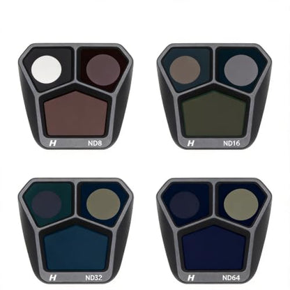 for DJI Mavic 3 Pro ND Filters Set, ND8/ND16/ND32/ND64, Optimized for Triple-Camera System, Balanced Exposure, Smooth 180° Shutter Angle Video