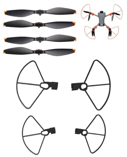 [4pack+4pack] Propellers for DJI Mini 5 Pro,NOUKAJU Protective Cover Drone Propeller Blades,Replacement Propeller Blades,Anti-Collision,Propellers Guard for DJI Mini 5 Pro(Black)