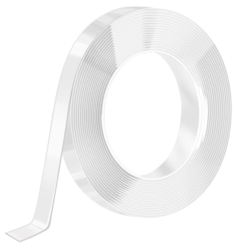 Nano Strong Mounting Adhesive Tape Double Sided Tape Heavy Duty Removable Clear Two Sided Double Stick Wall Tape 1/2in*16.4ft - size: A:1/2inch*16.4ft