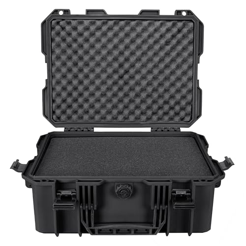 Eylar 18" Intact Series Hard Camera Case, Lightweight and Durable Stacker Design with Foam (Black) - color: Black