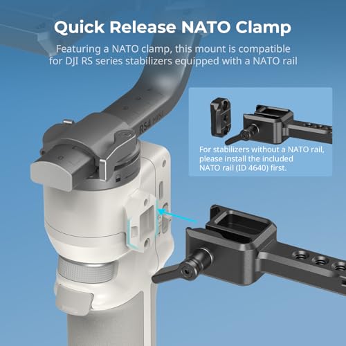 SmallRig Camera Monitor Mount w/Quick Release NATO Clamp, Cold Shoe Mount - style: Classic