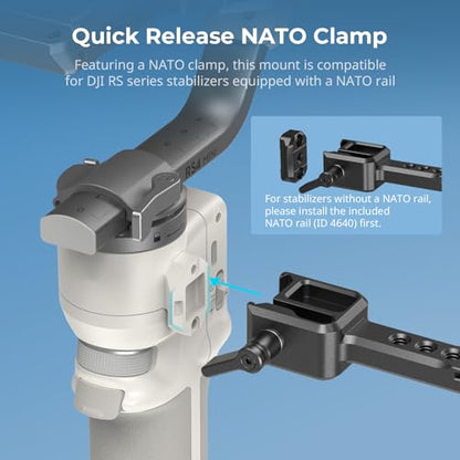 SmallRig Camera Monitor Mount w/Quick Release NATO Clamp, Cold Shoe Mount - style: Classic