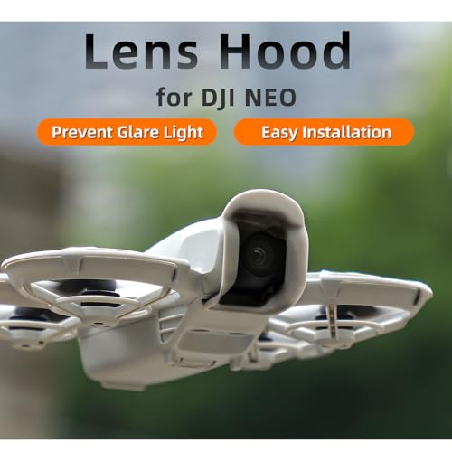 Lens Hood Gimbal Protector Anti-Glare Camera Sunshade Cover for DJI NEO Drone (Black) - color: Black