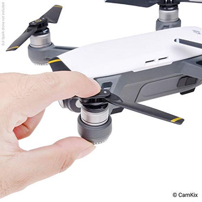 CamKix Propellers Replacement for DJI Spark - 2 Sets (8 Blades) - With Convenient Storage Box - Quick Release Foldable Wings - Flight Tested Design - Essential Accessory For Your DJI Spark Drone