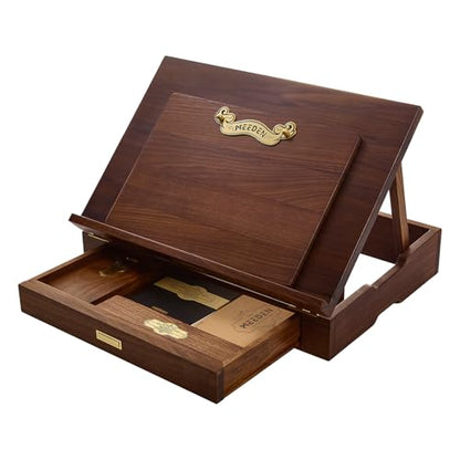 MEEDEN Black Walnut Tabletop Easel Set: All-in-One Luxury Art Supplies Kit