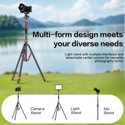 FreeSea MT-02 Aluminum Alloy Photography Light Stand, Adjustable Tripod - size: 102inch