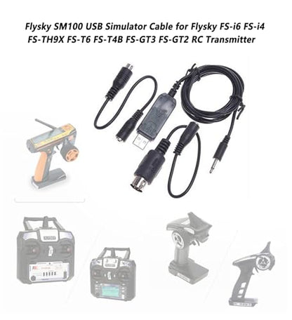 GoolRC Flysky SM100 USB RC Helicopter Airplane Simulator for Flysky FS-i6 FS-i4 FS-TH9X FS-T6 FS-T4B FS-GT3 FS-GT2 Remote Controller