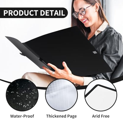 JJRING 16x22 Art Portfolio Binder with Handle Black - color: Black