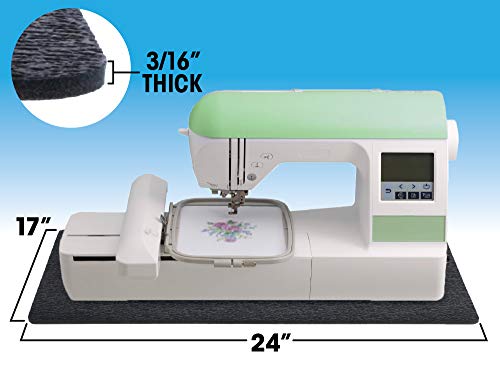 Stay-in-Place Machine Mat - 17" x 24" - Calms Vibration and Dampens Noise - size: Machine Mat 17" x 24"