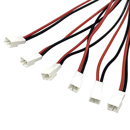 6X JST-PH to 4mm Banana Parallel Battery Charging Cable 30cm
