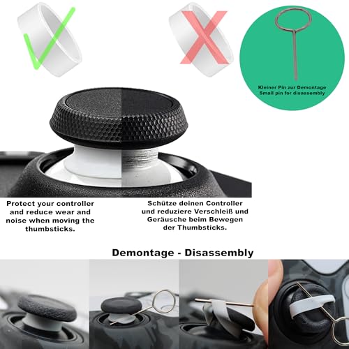 MatoSan® Thumbstick Grip Caps for PS5, PS4, Xbox & Switch – Universal Non-Slip Silicone Controller Thumb Grips – Anti-Slip Joystick Caps – Gaming Accessories - size: 42 Comfort Set