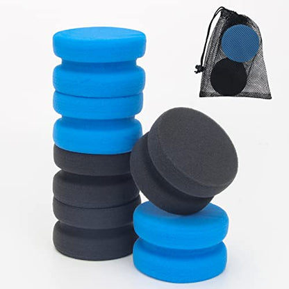Paint Sponge Black 6Pcs, Boyistar Detail Painting Sponge Double-Side - color: 3 Black + 3 Blue