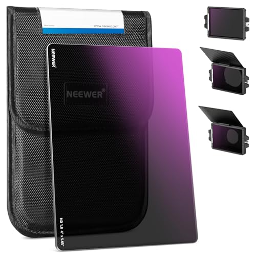 NEEWER ND1.8 (6 Stops) Square ND Filter, 4"x5.65" Dual Sided 30 Multi Nano Coated Cinema Neutral Density Filter for NEEWER Matte Box Compatible with Tilta Compatible with SmallRig - style: ND1.8 (6 Stops)
