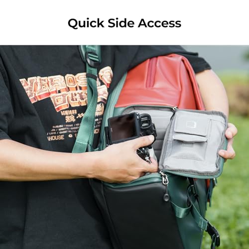 K&F CONCEPT Camera Backpack, 20L Camera Bags for Photographers - color: 06-orange Green