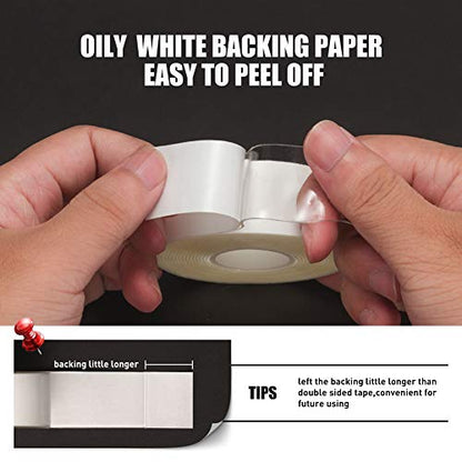 Double Sided Tape Heavy Duty Acrylic Two Sided Mounting Nano Tape - size: 1"