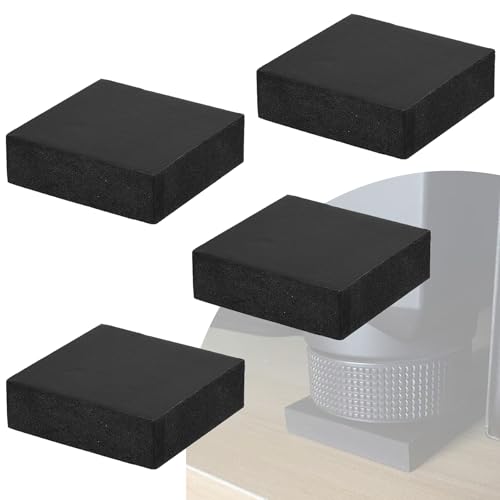Rubber Blocks Anti-Vibration Hard Pads 2"/ 50mm Square Non-Slip Vibration Damping Mats for HVAC Air Compressor AC Units - 4 PCS 2" x 2" x 0.6" (15mm TH) - size: 0.6"/ 15mm Thickness