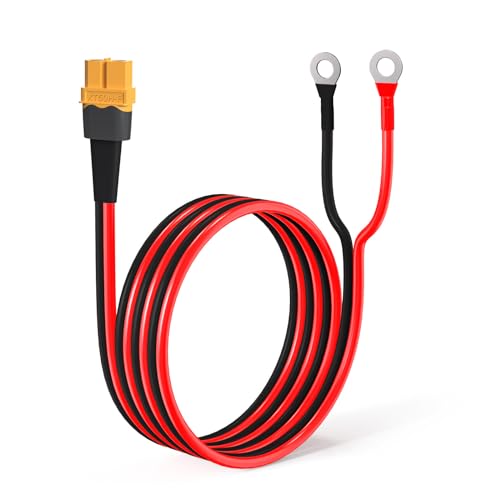 ELFCULB XT60 to Ring Terminal Cable 12AWG 5FT - color: 12AWG XT60 Female to O Ring, size: 5FT