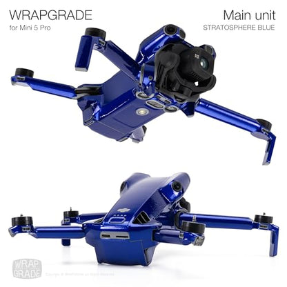 WRAPGRADE Skin Stickers Compatible with DJI Mini 5 Pro (Stratosphere Blue) - color: Stratosphere Blue
