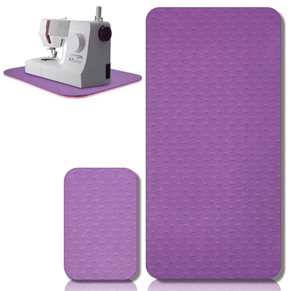 Sewing Machine Mat Pedal, 17'' X 36'' and 9'' X 14'', Pink Purple - color: Pink Purple, size: 17'' X 36'' and 9'' X 14''