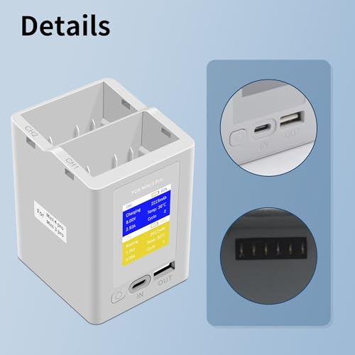 Mini3 Mini4 Pro Dual-Channel Battery Charger Two-Way Charging Hub