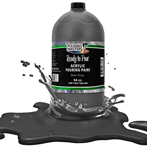Pouring Masters Steel Gray 64-oz Ready to Pour Acrylic Pouring Paint