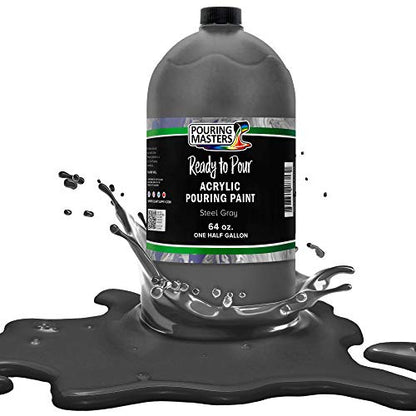 Pouring Masters Steel Gray 64-oz Ready to Pour Acrylic Pouring Paint