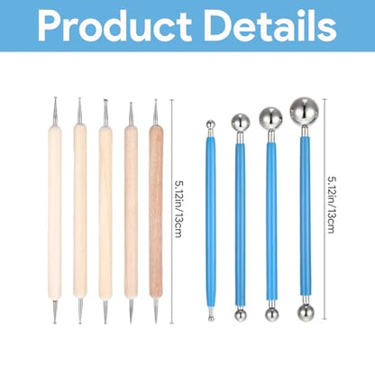 NYTGAH 42 PCS Air Dry Clay Tools, Practical Polymer Clay Sculpting Tools Kit for Adults, Pottery Clay Kit for Dotting, Carving, Drawing, Molding, Modeling, Shaping