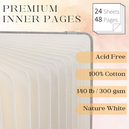 Watercolor Journal Sketchbook 2 Pack 5.5x5.5 Navy Blue - color: Navy Blue, size: 5.5x 5.5 Inch 2 Pack