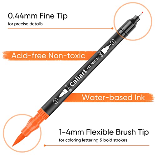 176PCS Art Supplies Sketching Kit, 34 Double Tip Brush Pens Art Markers
