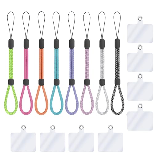 FrgKbTm Hand Wrist Strap Lanyard, Adjustable Nylon Colorful for Mobile Phone, Camara, USB Flash Drive, ID Name Tag Badge - color: 16pcs-multicolor