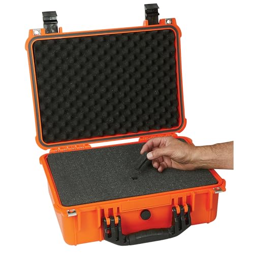 Strongway 16in. Plastic Waterproof Storage Case With Foam, Ammo Box, Fit Use of Drones, Camera, Equipments, Pistols - color: Orange