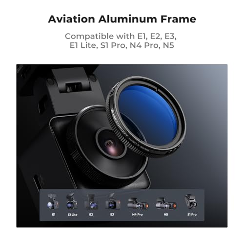 K&F Concept 40mm Ultra-Slim CPL Circular Polarizer Dashcam Filter for E1, E2, E3, E1 Lite, S1 Pro, N4 Pro N5 Dashcam, Reduce Glare and Reflection, Enhance Contrast