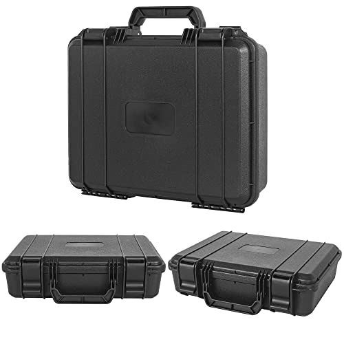Protective Hard Case Shockproof Water-resistant with Customized DIY Foam Insert fit for Camera, etc, 14 X 11.5 X 3.7-Inch - size: Inner：13 X 10 X 3.7 Inch