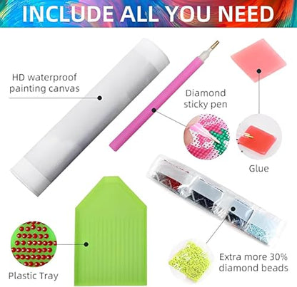 RYMILIE Strawberry Diamond Art Kits for Adults Diamond Painting Kit 12x16in - color: DP00118