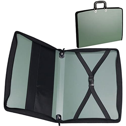 Acocony 11x17 Art Portfolio PP Material Green Pack of 1 - color: Green
