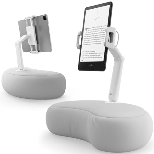 SAIJI Kindle Pillow Stand for Bed – iPad & Tablet Holder (Gray) - color: Gray