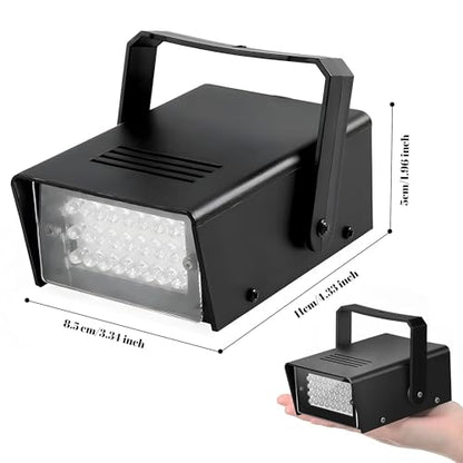 ENUOLI Mini LED Strobe Light Blue Color 24 Super Bright LED Party Light - color: Blue