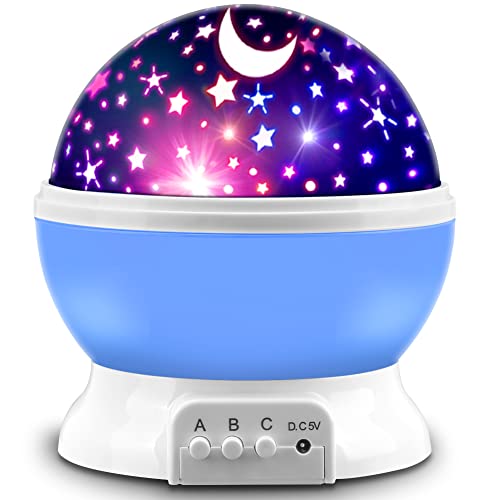 Kid Star Projector Night Light for Kids | Stars for Ceiling | Boys Gift 3-6 - color: Blue