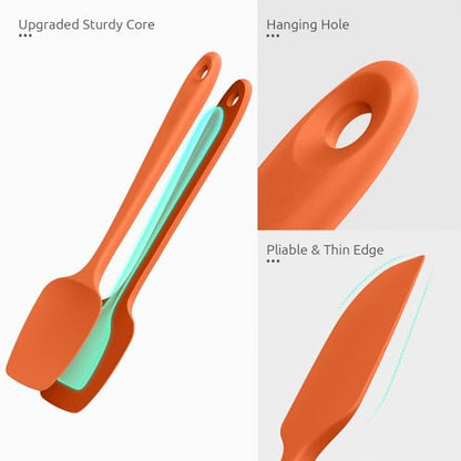 U-Taste 600ºF Heat Resistant Silicone Spatulas for Cooking, 4Pcs/Orange - color: Orange