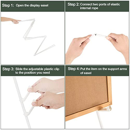 DANMO Easel Stand for Wedding Sign Poster 63'' Instant Display Floor Adjustable Metal Art Easel White - style: White