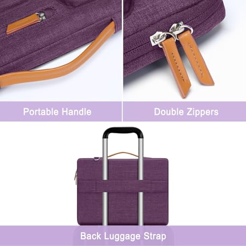 MOSISO 360 Protective Laptop Shoulder Bag, 17-17.3 inch Computer Bags - color: Argyle Purple, size: 17.3 inch