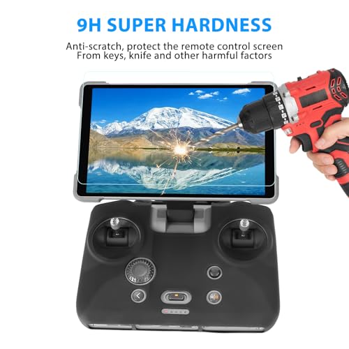 for DJI Mavic 4 RC Pro 2 Remote Control Silicone Case Sleeve/Controller Screen Protector & Adjustable PU Neck Strap & Standard Lanyard Screw Accessories (Lanyard+Tempered Film+Silicone case) - size: 11*35