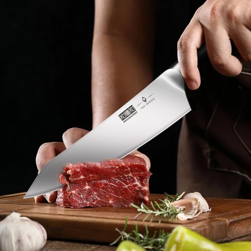 HOSHANHO 8PCS Knife Set, Razor Sharp Japanese Kitchen Knife Set with Block - size: 7"
