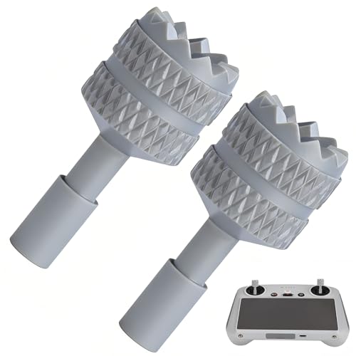 2 Pcs Mini 4 Pro/Mini 3 Pro Joysticks, Detachable Aluminum Alloy Drone Joysticks Compatible with DJI 3 Pro/4 Pro/Mini 4 Pro/Air 3 /Mavic 3 Pro RC 2 Remote Controller Replacement Accessories (Grey) - color: Grey ＆ 2pcs