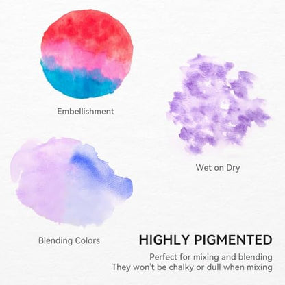 Watercolor Paint Set, 36 Colors 5ml Tubes