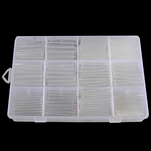 625 Pcs Clear Heat Shrink Tubing Kit, 2:1 Shrink Wire Wrap Tube, 8 Sizes