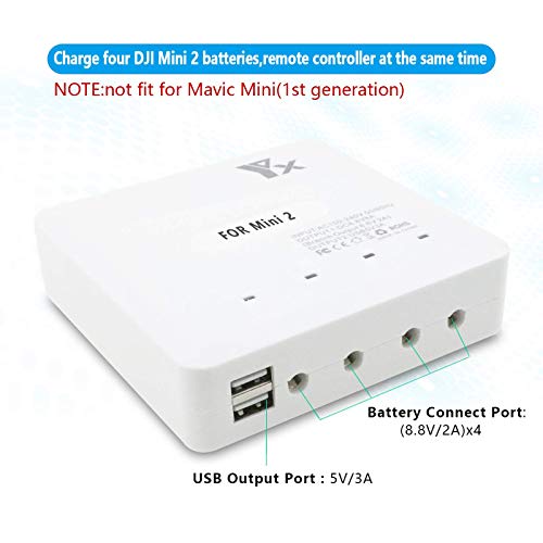 Battery Charger for DJI Mini 4K,Mini 2 SE Drone,6 in 1 Rapid Multi Charging Hub,Simultaneous Charge 4 Batteries