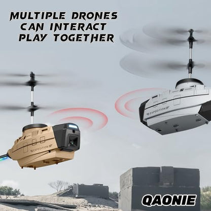 New Shape Drone with 720p Camera, 3 Speed Mode Drone, 2 Batteries, Active Obstacle Avoidance, One Key Take Off/Landing. (Gray - 2batteries)