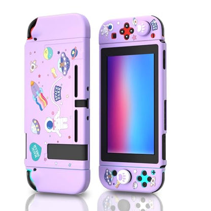 ECHZOVE Case for Nintendo Switch, Soft TPU Protective Cover, Purple - color: Purple